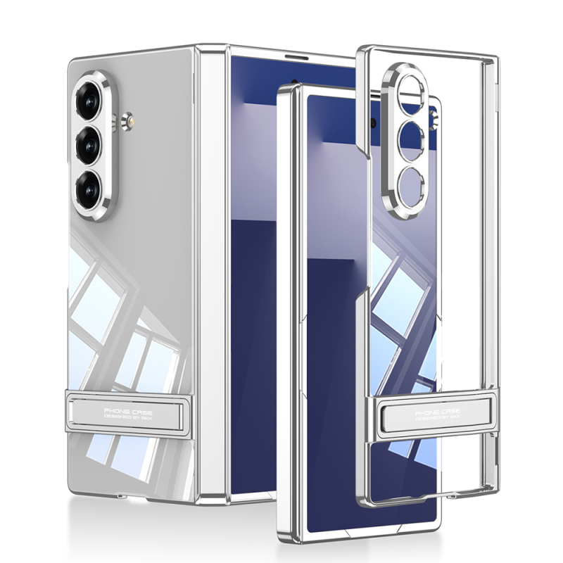 Galaxy Z Fold 7 Kılıf Kamera Korumalı Şeffaf Tasarımlı Zore Lego Standlı Kapak - 3