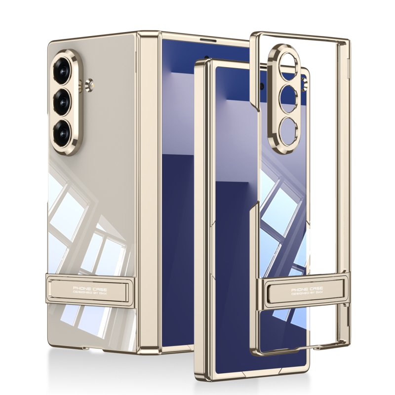 Galaxy Z Fold 7 Kılıf Kamera Korumalı Şeffaf Tasarımlı Zore Lego Standlı Kapak - 4
