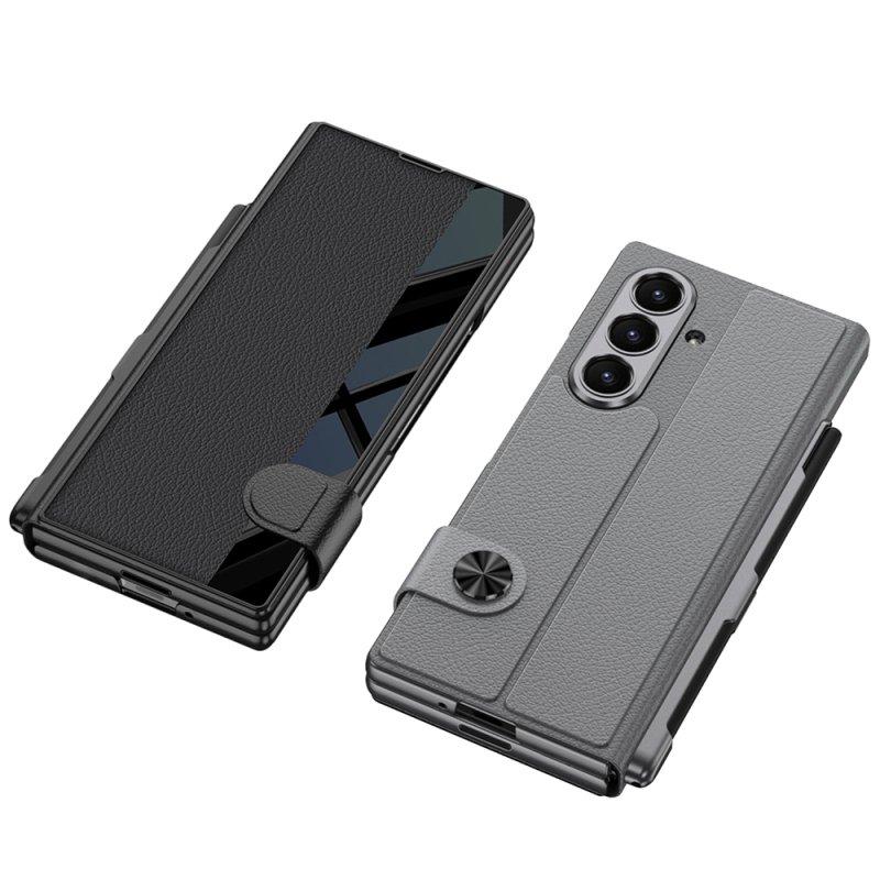 Galaxy Z Fold 7 Kılıf Kamera Korumalı Zore Kıpta Aynalı Kalem Bölmeli Fest Kapak - 5