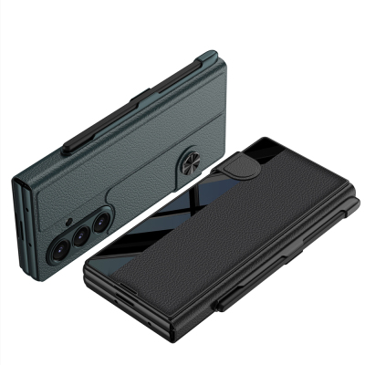 Galaxy Z Fold 7 Kılıf Kamera Korumalı Zore Kıpta Aynalı Kalem Bölmeli Fest Kapak - 7