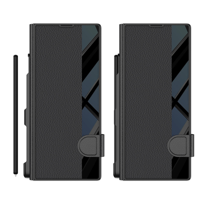 Galaxy Z Fold 7 Kılıf Kamera Korumalı Zore Kıpta Aynalı Kalem Bölmeli Fest Kapak - 8
