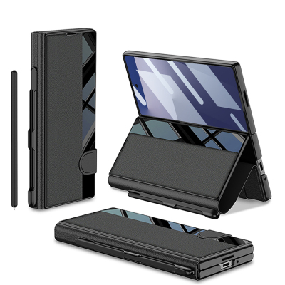 Galaxy Z Fold 7 Kılıf Kamera Korumalı Zore Kıpta Aynalı Kalem Bölmeli Fest Kapak - 2