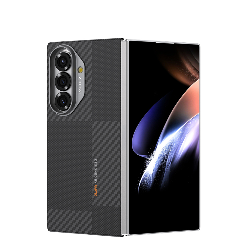 Galaxy Z Fold 7 Kılıf M-safe Şarj Özellikli 600D Metal Kamera Çerçeveli Raptic Aramid Fiber Geotik Serisi Kapak - 2