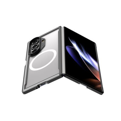 Galaxy Z Fold 7 Kılıf M-safe Şarj Özellikli Airbagli Raptic Shield Serisi Şeffaf Arka Yüzey Kapak - 3