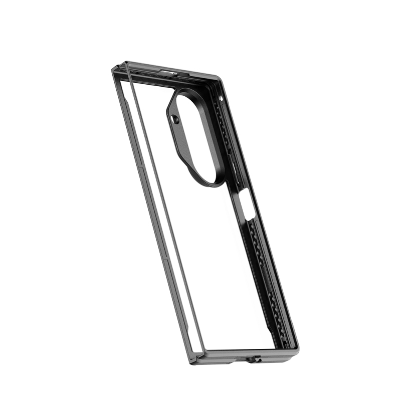 Galaxy Z Fold 7 Kılıf M-safe Şarj Özellikli Airbagli Raptic Shield Serisi Şeffaf Arka Yüzey Kapak - 5