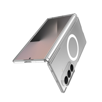 Galaxy Z Fold 7 Kılıf M-safe Şarj Özellikli Transparan Sert PC Wlons Pita Kapak - 5
