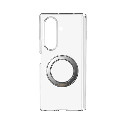 Galaxy Z Fold 7 Kılıf M-safe Şarj Özellikli Transparan Sert PC Wlons Pita Standlı Kapak - 2