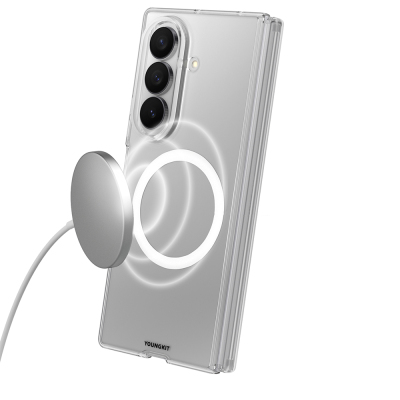 Galaxy Z Fold 7 Kılıf M-safe Şarj Özellikli Youngkit Clear Serisi Kapak - 5
