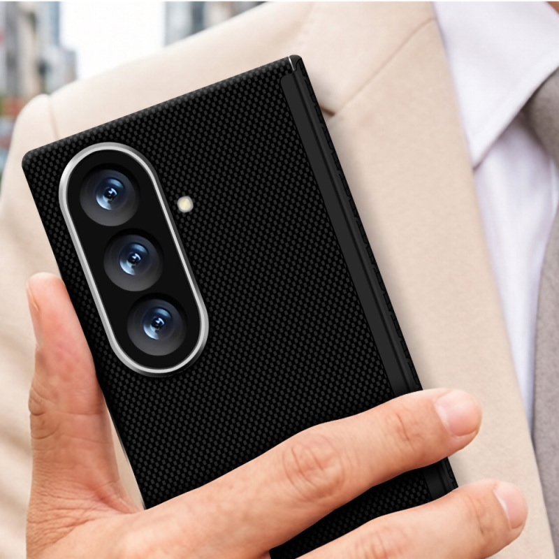 Galaxy Z Fold 7 Kılıf M-Safe Şarj Özellikli Zore Paris Zerre Sert PC Kapak - 12