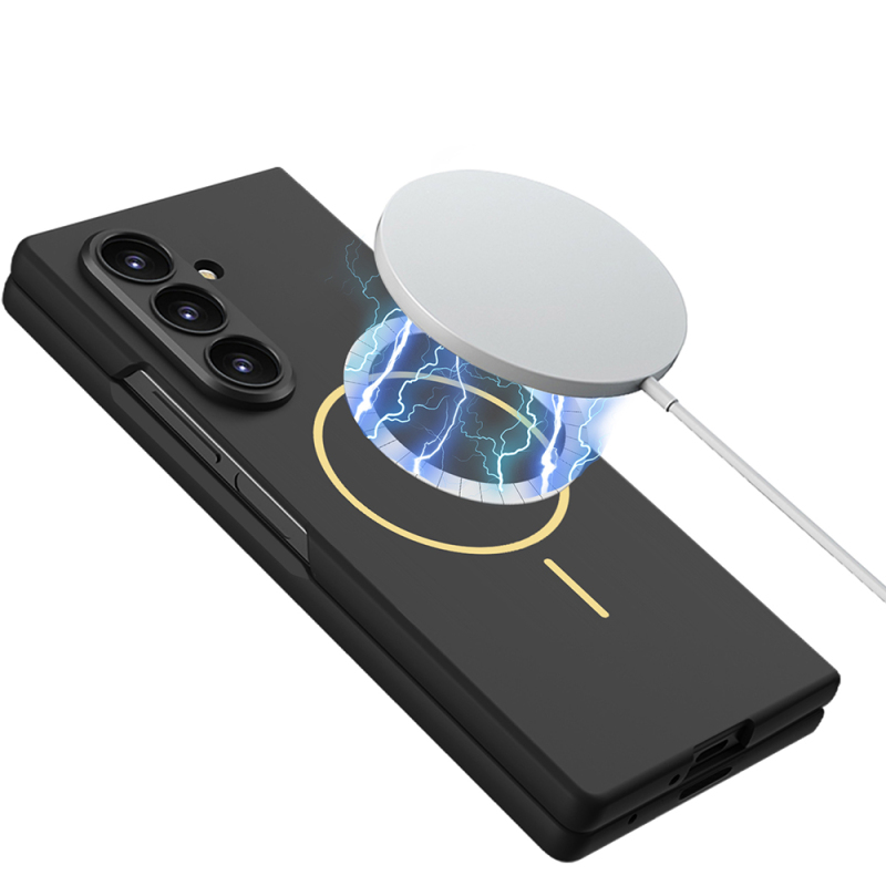 Galaxy Z Fold 7 Kılıf Wireless Şarj Özellikli Zore Kıpta M-safe Kapak - 7
