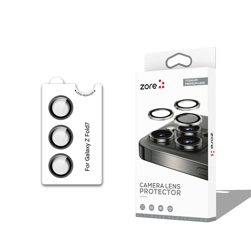 Galaxy Z Fold 7 Zore CL-12 Premium Safir Parmak İzi Bırakmayan Anti-Reflective Kamera Lens Koruyucu - 1