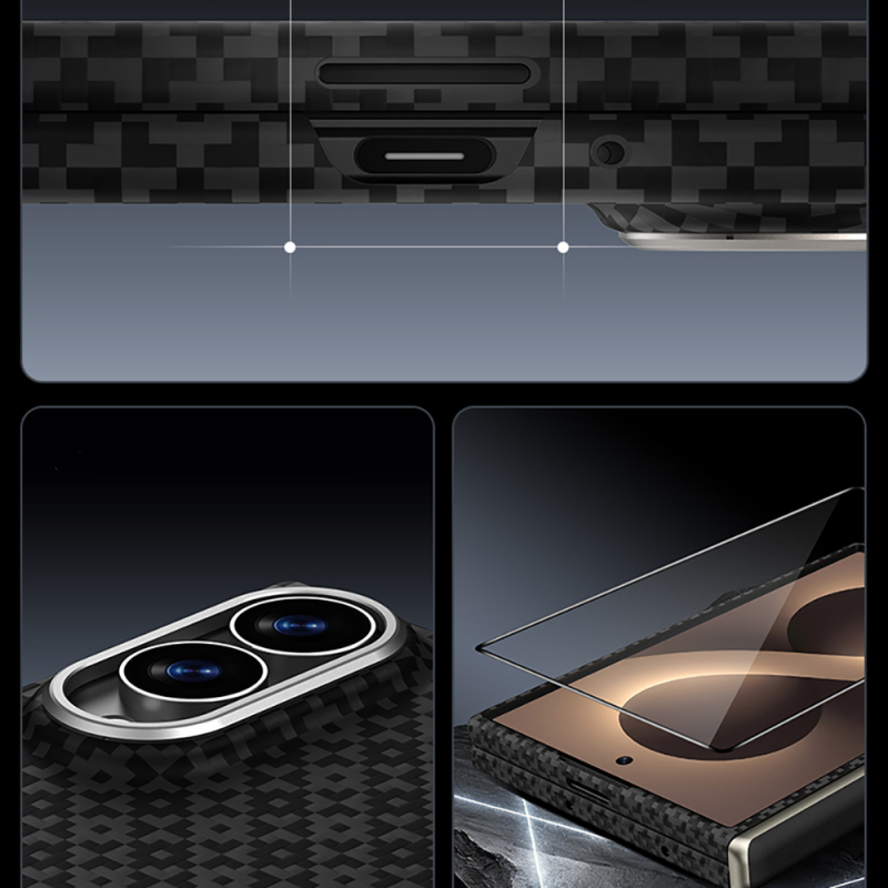 Galaxy Z Fold 8 Benks ArmorAir ArmorGrid Grand Combo Triple Accessory Set (Front & Back Kevlar Carbon Cover + Screen Protector) - 5