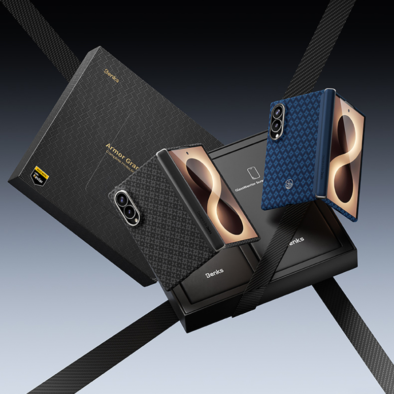 Galaxy Z Fold 8 Benks ArmorAir ArmorGrid Grand Combo Üçlü Aksesuar Seti (Ön Arka Kevlar Karbon Kapak + Ekran Koruyucu) - 2