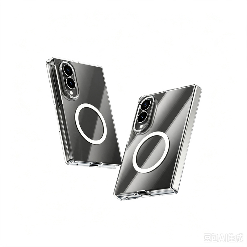 Galaxy Z Fold 8 Camera Protection M-Safe Charging Feature Zore London Transparent Hard PC Case - 4