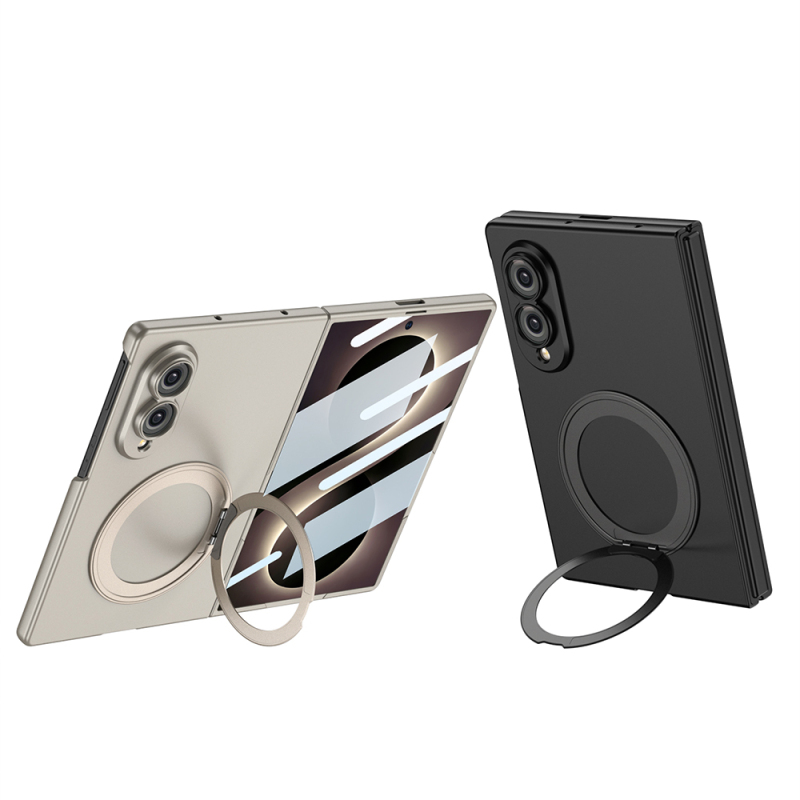 Galaxy Z Fold 8 Case M-safe Charging Feature Zore Kıpta Ring Holder and Camera Protection - 4