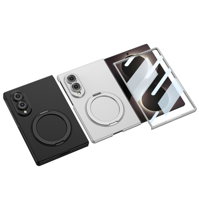 Galaxy Z Fold 8 Case M-safe Charging Feature Zore Kıpta Ring Holder and Camera Protection - 5