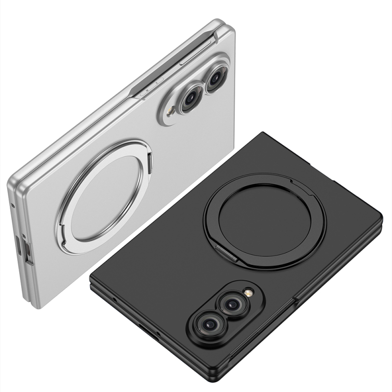 Galaxy Z Fold 8 Case M-safe Charging Feature Zore Kıpta Ring Holder and Camera Protection - 6