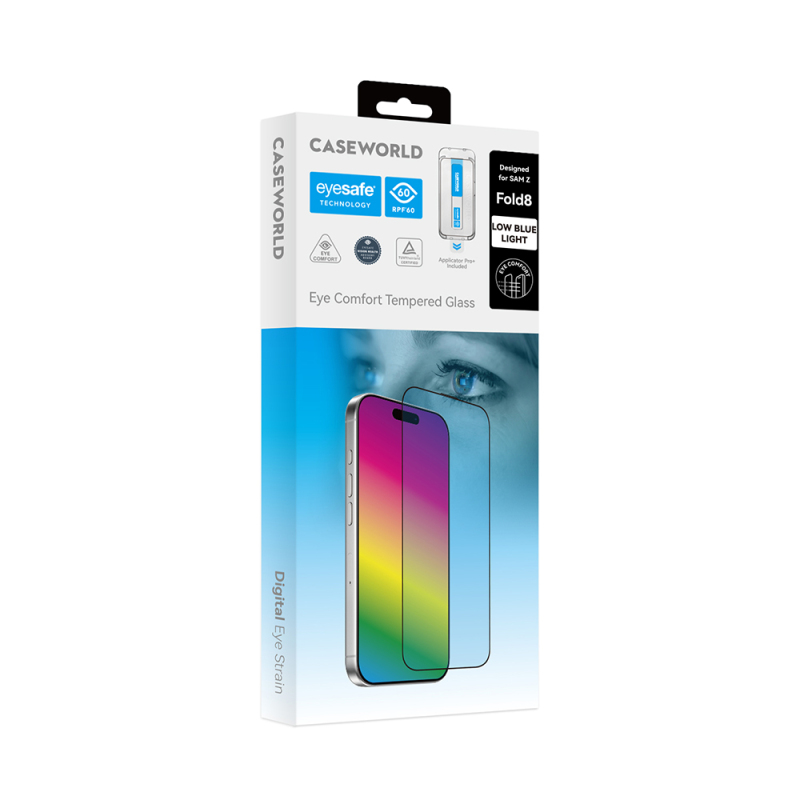 Galaxy Z Fold 8 CaseWorld Applicator Serisi 2.5D Eyesafe Mavi Işık Teknolojili 0.33mm Temperli Cam Ekran Koruyucu+ Uygulama Aparatı - 6