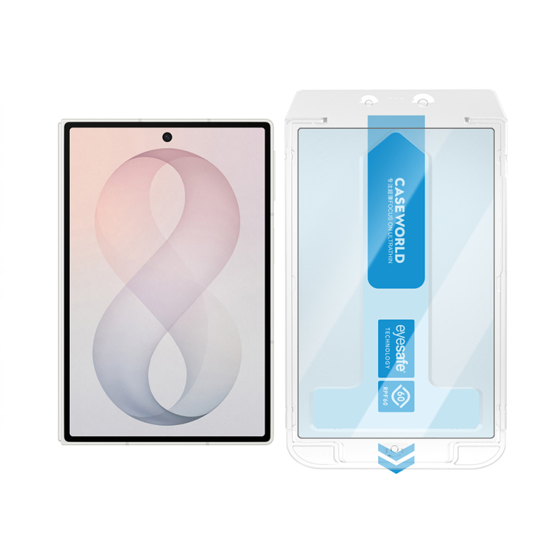 Galaxy Z Fold 8 CaseWorld Applicator Serisi 2.5D Eyesafe Mavi Işık Teknolojili Safir 0.33mm Temperli Cam Ekran Koruyucu + Uygulama Aparatı - 1