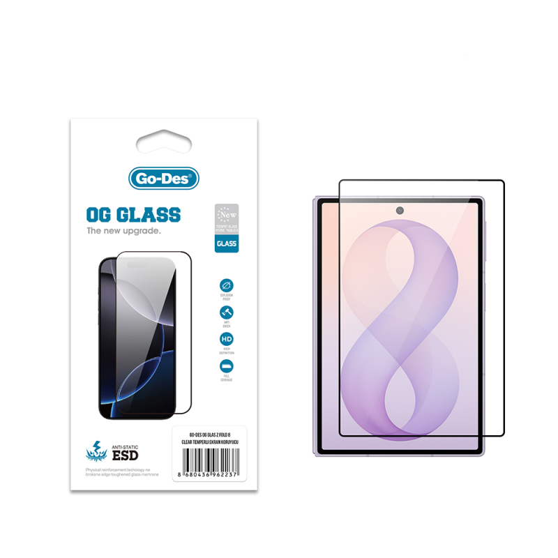 Galaxy Z Fold 8 Go Des OG Glass Antistatic Tempered Glass Screen Protector - 1