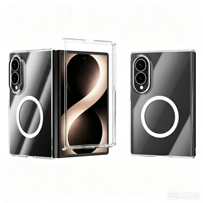 Galaxy Z Fold 8 Kamera Korumalı M-Safe Şarj Özellikli Şeffaf Zore London Sert PC Kapak - 1