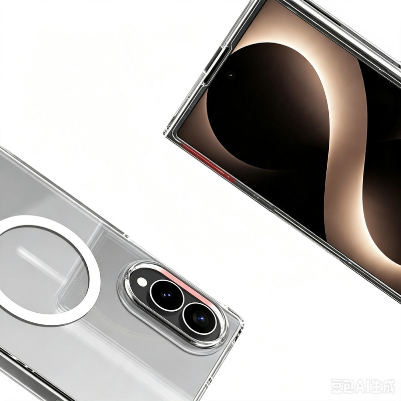 Galaxy Z Fold 8 Kamera Korumalı M-Safe Şarj Özellikli Şeffaf Zore London Sert PC Kapak - 3