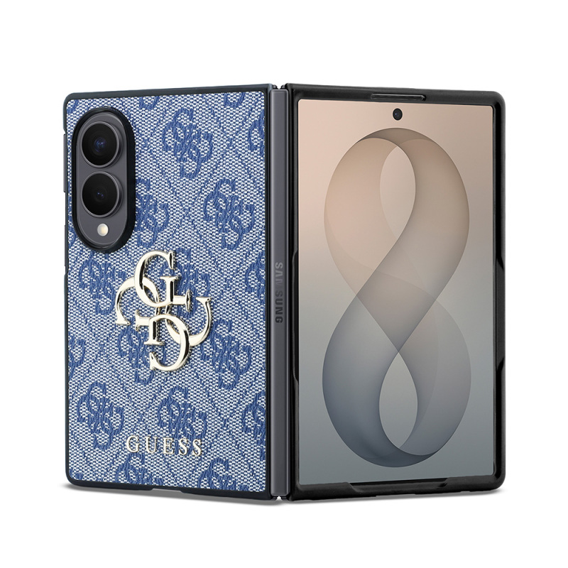 Galaxy Z Fold 8 Kılıf Guess Orjinal Lisanslı 4G Desenli Metal Büyük 4G ve Yazı Logolu Kapak - 1