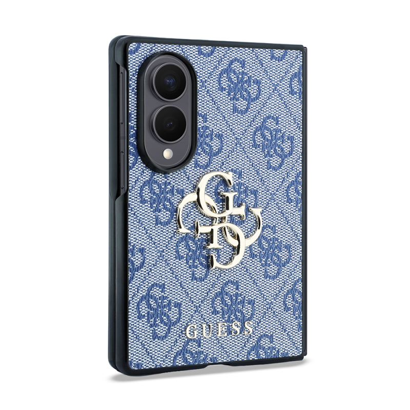Galaxy Z Fold 8 Kılıf Guess Orjinal Lisanslı 4G Desenli Metal Büyük 4G ve Yazı Logolu Kapak - 3