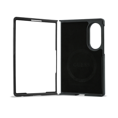 Galaxy Z Fold 8 Kılıf Guess Orjinal Lisanslı M-safe Şarj Özellikli 360 Derece Dönebilen Standlı PU Metal Logolu Kapak - 15