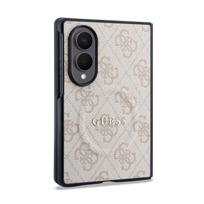 Galaxy Z Fold 8 Kılıf Guess Orjinal Lisanslı M-safe Şarj Özellikli PU Deri 4G Desenli Yazı Logolu Kapak - 3