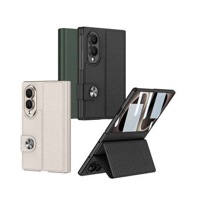 Galaxy Z Fold 8 Kılıf Karbon Fiber Tasarımlı Magnetik Tokalı Kartlıklı Zore Kıpta Zegna Kapak - 7