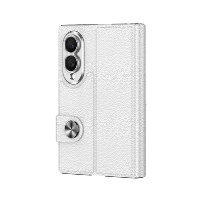 Galaxy Z Fold 8 Kılıf Karbon Fiber Tasarımlı Magnetik Tokalı Kartlıklı Zore Kıpta Zegna Kapak - 3