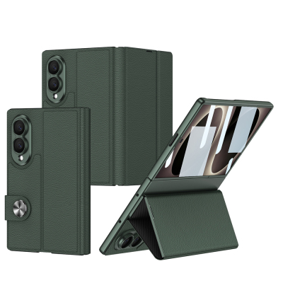 Galaxy Z Fold 8 Kılıf Karbon Fiber Tasarımlı Magnetik Tokalı Kartlıklı Zore Kıpta Zegna Kapak - 4