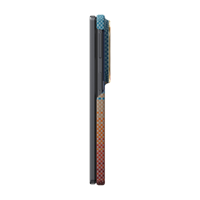 Galaxy Z Fold 8 Kılıf M-safe Şarj Özellikli Aramid Karbon Fiber Pitaka Sunset 2.0 California Dream Serisi Kapak - 10