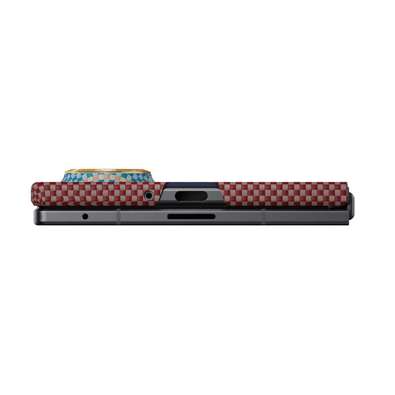 Galaxy Z Fold 8 Kılıf M-safe Şarj Özellikli Aramid Karbon Fiber Pitaka Sunset 2.0 California Dream Serisi Kapak - 13
