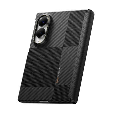 Galaxy Z Fold 8 Kılıf M-safe Şarj Özellikli Metal Kamera Çerçeveli Raptic Aramid SkinPro Serisi Karbon Kapak - 2