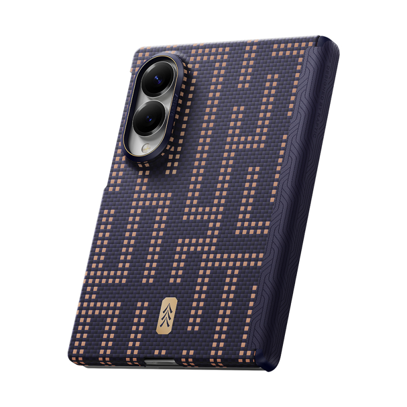 Galaxy Z Fold 8 Kılıf M-safe Şarj Özellikli Raptic Aramid SkinPro Serisi Karbon Kapak - 5
