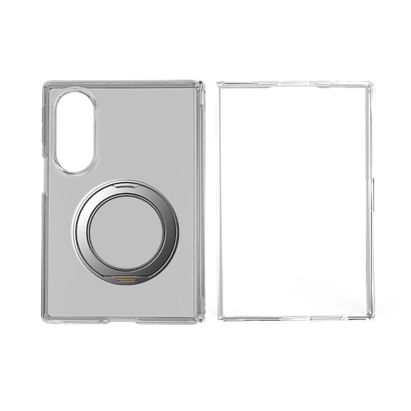 Galaxy Z Fold 8 Kılıf M-safe Şarj Özellikli Transparan Sert PC Wlons Pita Standlı Kapak - 6