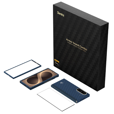 Galaxy Z Fold 8 Ultra Benks ArmorAir ArmorGrid Grand Combo Triple Accessory Set (Front & Back Kevlar Carbon Cover + Screen Protector) - 14