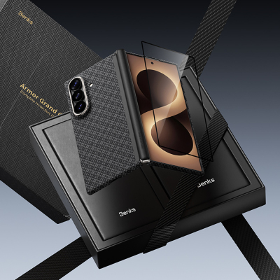 Galaxy Z Fold 8 Ultra Benks ArmorAir ArmorGrid Grand Combo Triple Accessory Set (Front & Back Kevlar Carbon Cover + Screen Protector) - 21