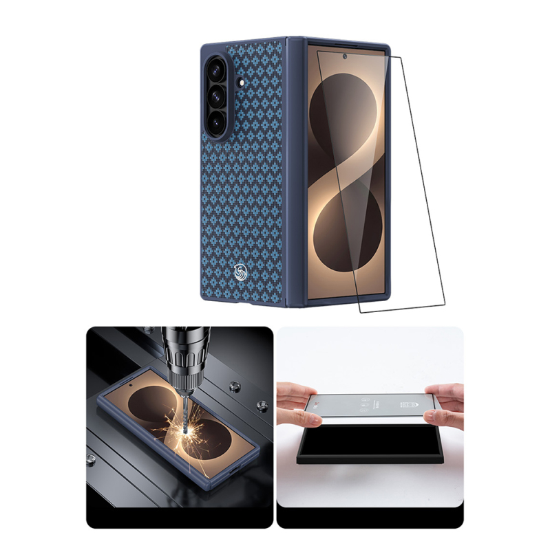 Galaxy Z Fold 8 Ultra Benks ArmorPro ArmorGrid Grand Combo Üçlü Aksesuar Seti (Ön Arka Kevlar Karbon Kapak + Ekran Koruyucu) - 6