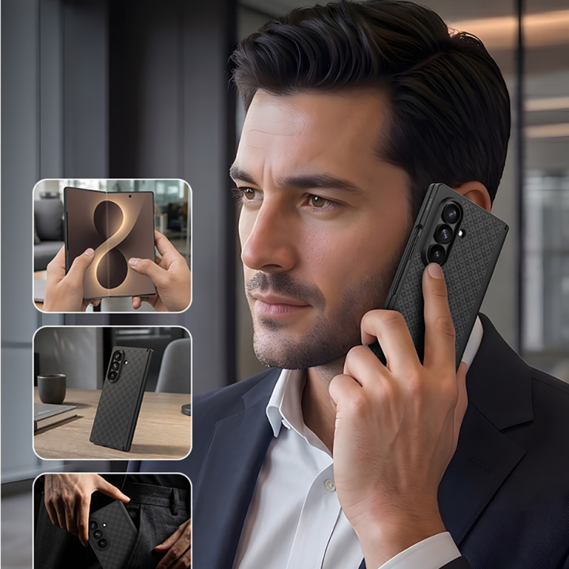 Galaxy Z Fold 8 Ultra Benks ArmorPro ArmorGrid Grand Combo Üçlü Aksesuar Seti (Ön Arka Kevlar Karbon Kapak + Ekran Koruyucu) - 19