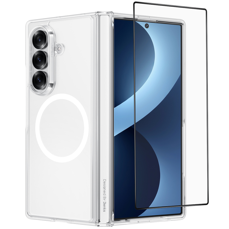Galaxy Z Fold 8 Ultra Benks Crystal Grand Combo Üçlü Aksesuar Seti (Ön Arka Şeffaf Kapak + Ekran Koruyucu) - 1
