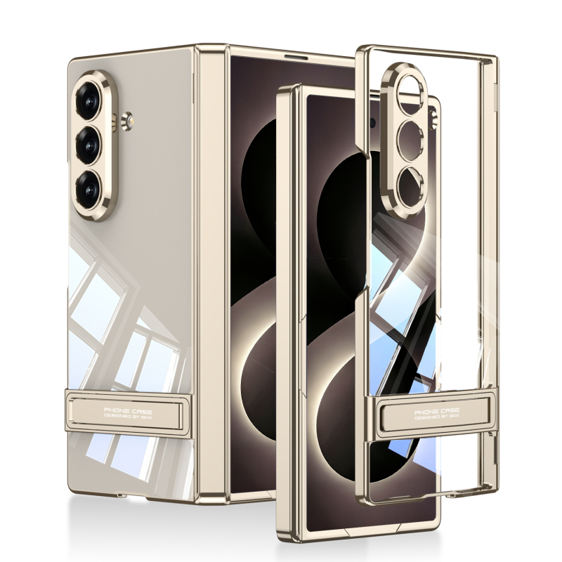 Galaxy Z Fold 8 Ultra Case Camera Protection Transparent Design Zore Lego Stand Cover - 1