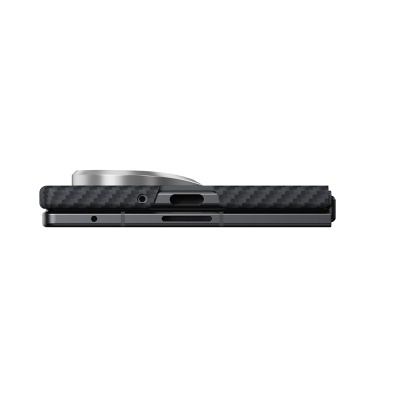 Galaxy Z Fold 8 Ultra Case with M-safe Charging Feature, 600D Aramid Carbon Fiber, Pitaka Edge Series, Black-Grey Twill Cover - 6