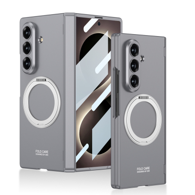 Galaxy Z Fold 8 Ultra Case with M-safe Charging Feature Zore Kipta KPT-07 Ring Stand Hard PC Cover - 4