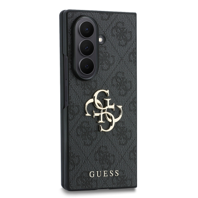 Galaxy Z Fold 8 Ultra Kılıf Guess Orjinal Lisanslı M-safe Şarj Özellikli PU Deri 4G Desenli Yazı Logolu Kapak - 5