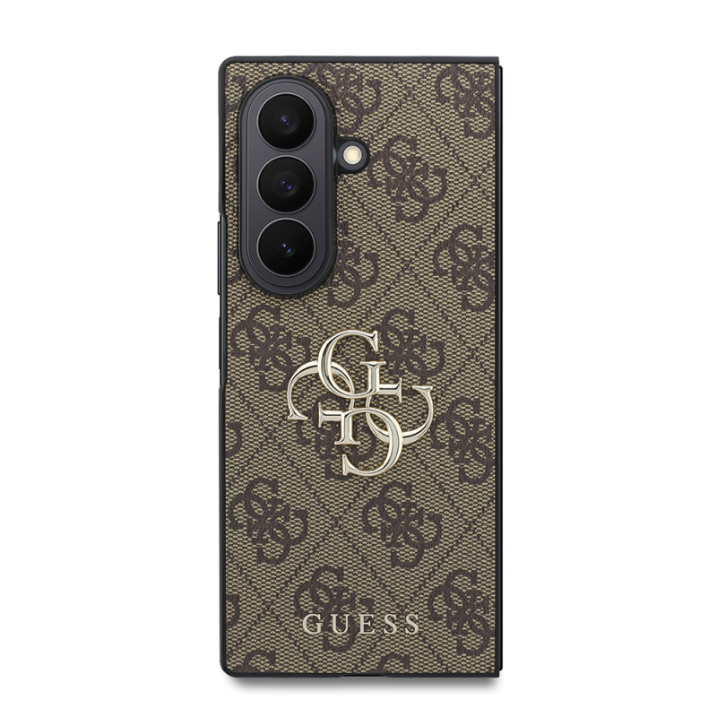 Galaxy Z Fold 8 Ultra Kılıf Guess Orjinal Lisanslı M-safe Şarj Özellikli PU Deri 4G Desenli Yazı Logolu Kapak - 10