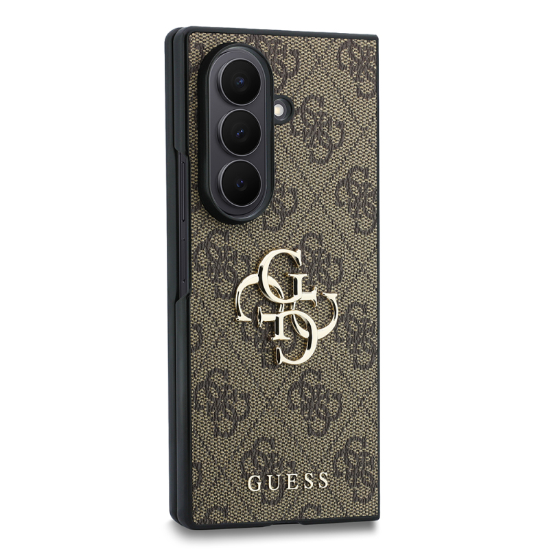 Galaxy Z Fold 8 Ultra Kılıf Guess Orjinal Lisanslı M-safe Şarj Özellikli PU Deri 4G Desenli Yazı Logolu Kapak - 11