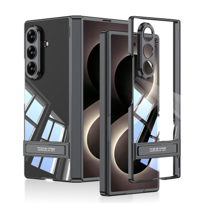 Galaxy Z Fold 8 Ultra Kılıf Kamera Korumalı Şeffaf Tasarımlı Zore Lego Standlı Kapak - 2